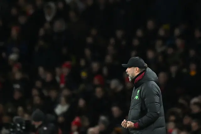 Jurgen Klopp gestures on the touchline