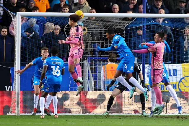 Ethan Ampadu jumps above everyone to win the header