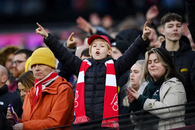 A young Bristol City fan in the stands