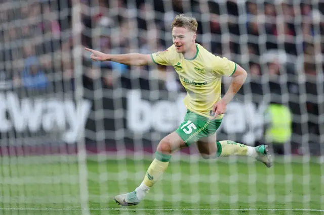 Tommy Conway celebrates after scoring