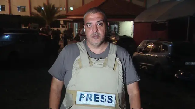 The BBC's Rushdi Abualouf in a press vest