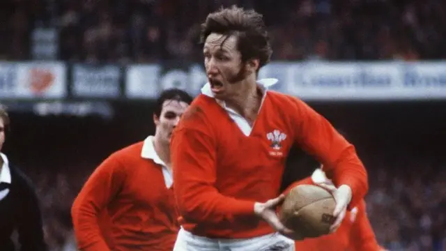 JPR Williams on the attack for Wales - a feature of his game for which he was renowned