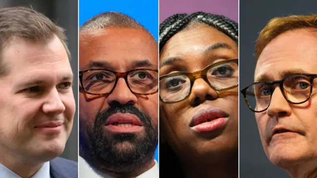 collated picture of robert jenrick, james cleverly, kemi badenoch and tom tugendhat