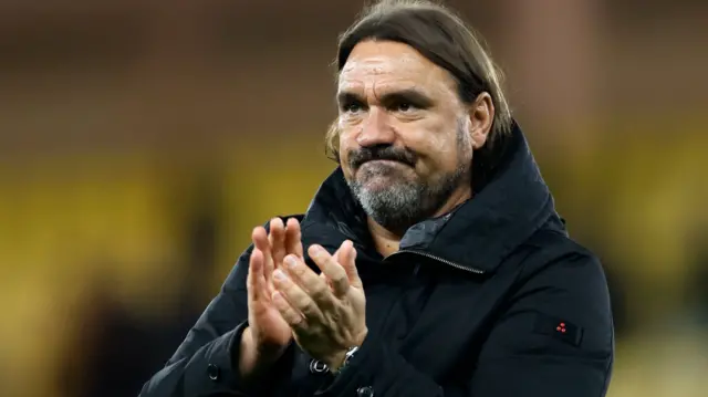 Leeds United manager Daniel Farke at full-time following their 1-1 draw at Norwich