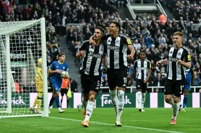 Fabian Schar celebrates