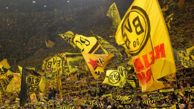 Fans of Borussia Dortmund ahead of the Bundesliga match between Borussia Dortmund and VfL Bochum 1848 at Signal Iduna Park on September 27, 2024 in Dortmund, Germany.