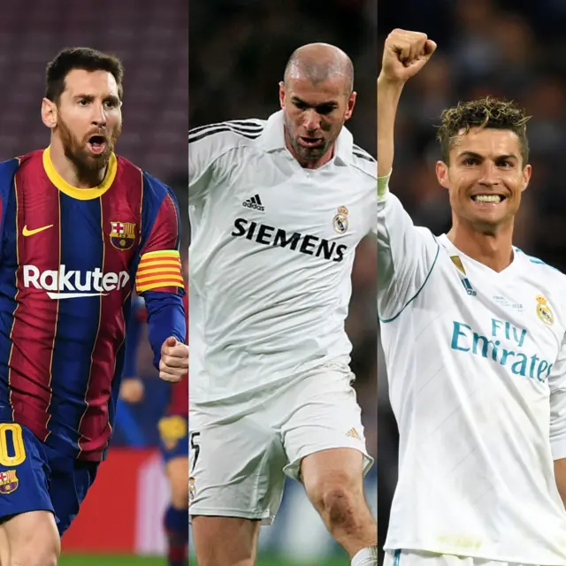 UCL greats Messi, Zidane, Ronaldo