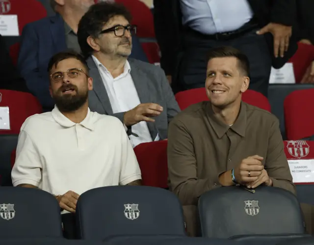 Wojciech Szczesny is seen inside the stadium before the match