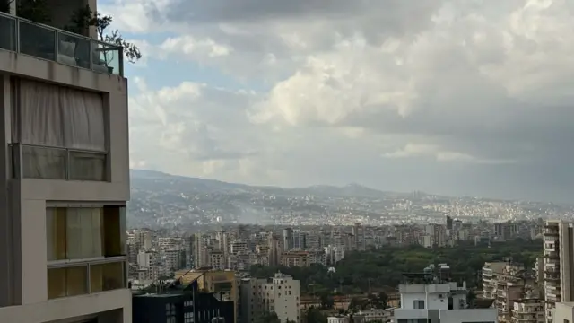 View of Dahieh, Beirut, from a distance