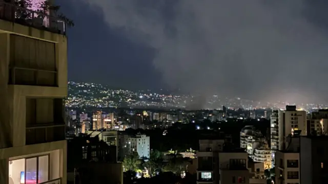 View of Dahieh, Beirut, from a distance