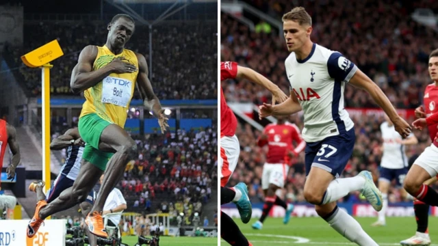 Usain Bolt and Micky Van de Ven