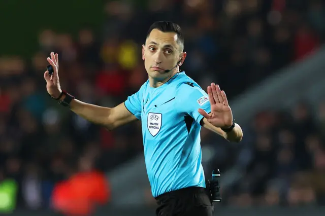 Tonight's referee is Jose Maria Sanchez