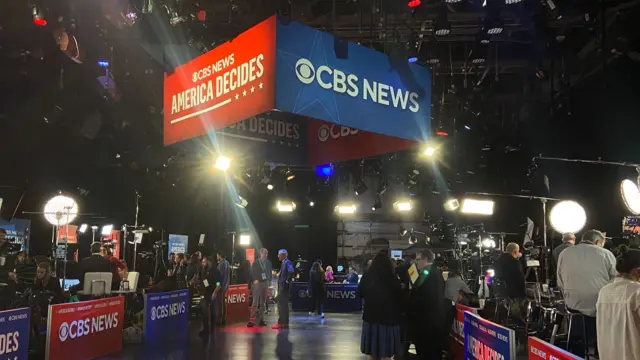 The spin room ahead of the VP debate.