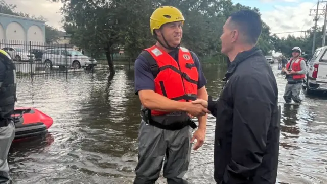 Chad Chronister meeting rescuers