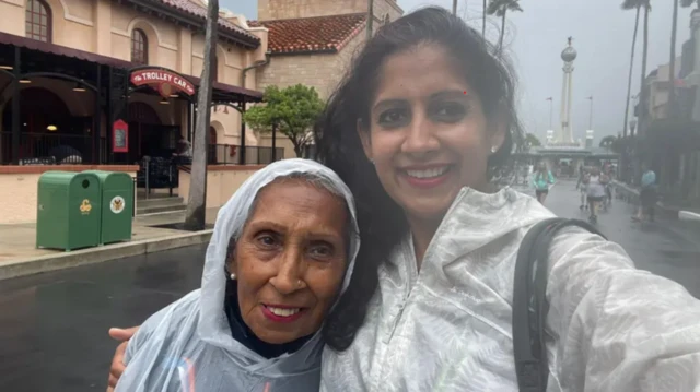 Minreet Kaur and her mum Pritpal, from west London, are on holiday in Florida