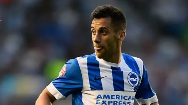 Sam Baldock playing for Brighton