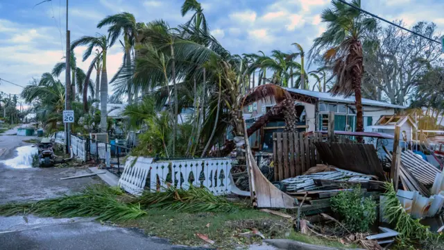 Damages after Hurricane Milton swept through Bradenton, Florida