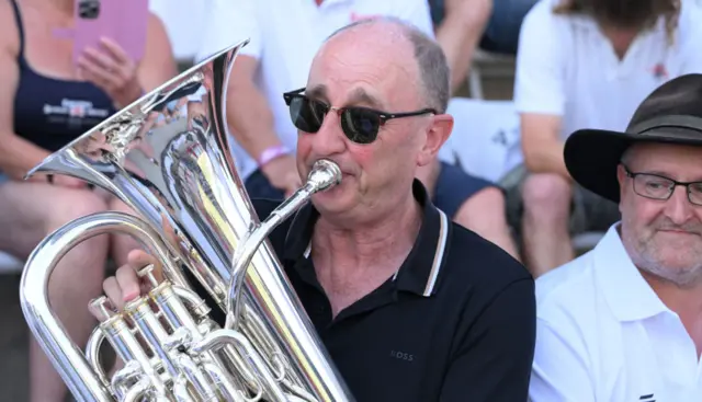 Jonathan Agnew on his euphonium