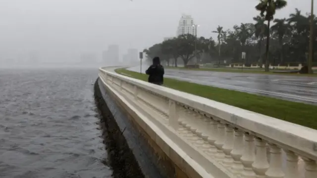 The coast in Hillsborough Bay, Tampa, on Wednesday