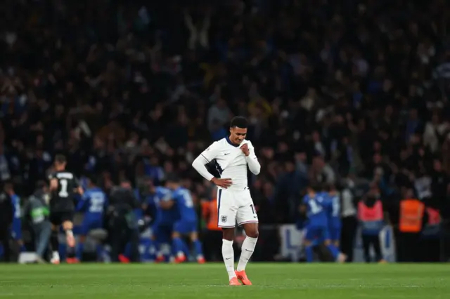 Ollie Watkins looking dejected
