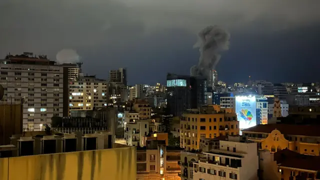 Smoke seen rising in Beirut