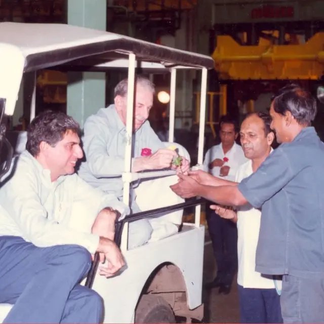 Ratan Tata with his mentor JRD Tata