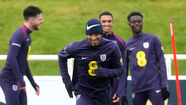 Jude Bellingham during England training