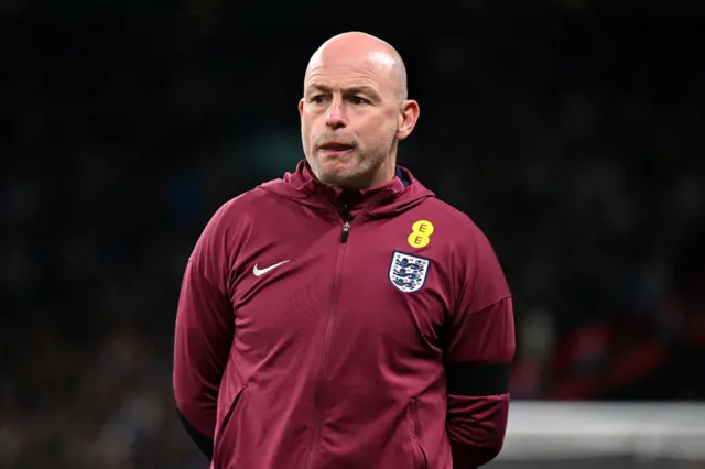 England's interim manager Lee Carsley looks on