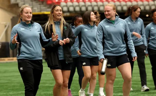 Ireland players in Vancouver