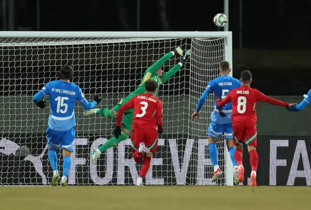 Iceland hit the crossbar