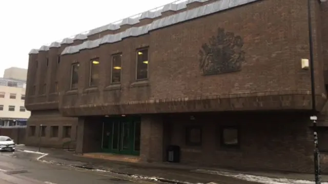 The brick exterior of Chelmsford Crown Court