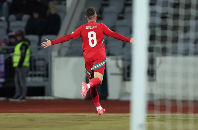 Harry Wilson celebrates