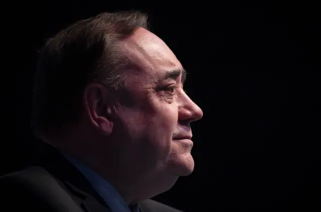 File photo dated 19/04/22 of Alex Salmond at the party's local government election manifesto launch at the Caird Hall, Dunde