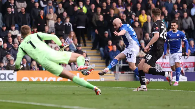 Paddy Madden gives Chesterfield the lead against Notts County