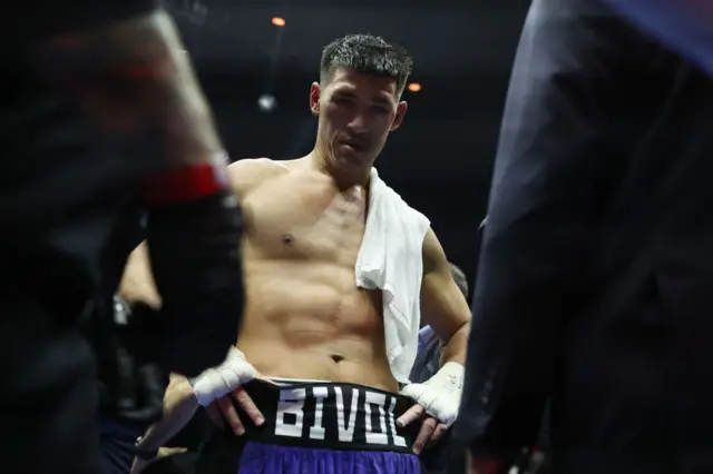 Dmitry Bivol is sad in the ring