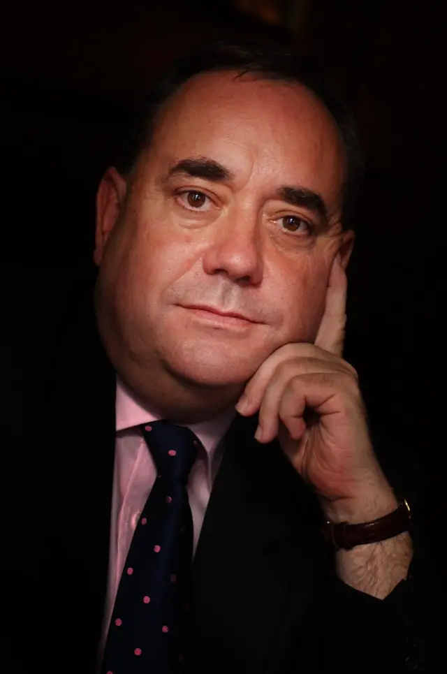 File photo dated 12/10/06 of Alex Salmond at the party conference in Perth, Scotland. The former Scotland first minister and current Alba Party leader has died aged 6