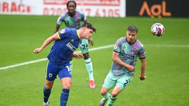 Matty Stevens scores for AFC Wimbledon