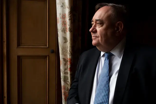 Portrait of former first minister and SNP leader Alex Salmond for the BBC documentary "Salmond and Sturgeon: A Troubled Union".