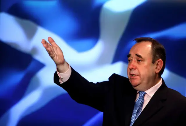 Alex Salmond, First Minister of Scotland, describes details of his government's draft referendum bill on independence on February 25, 2010 in Edinburgh