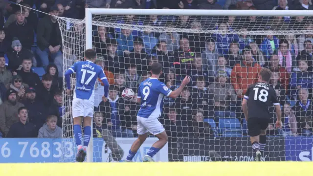 Chesterfield's Will Grigg converts from close range against Notts County