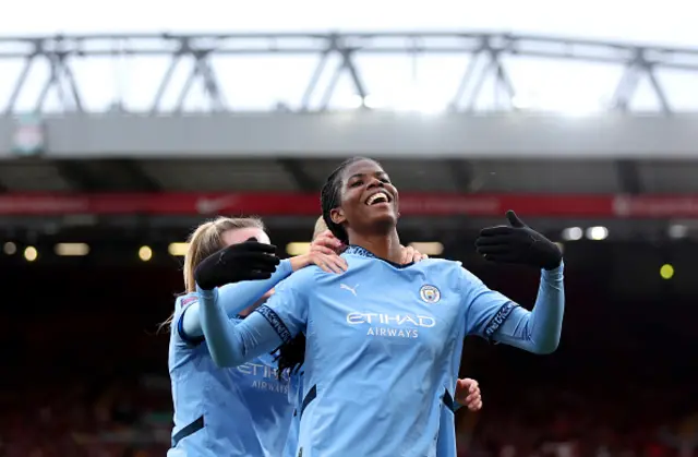 Khadija Shaw of Manchester City celebrates