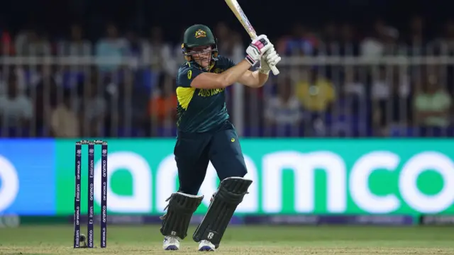 Grace Harris bats during the Women's T20 World Cup match between India and Australia