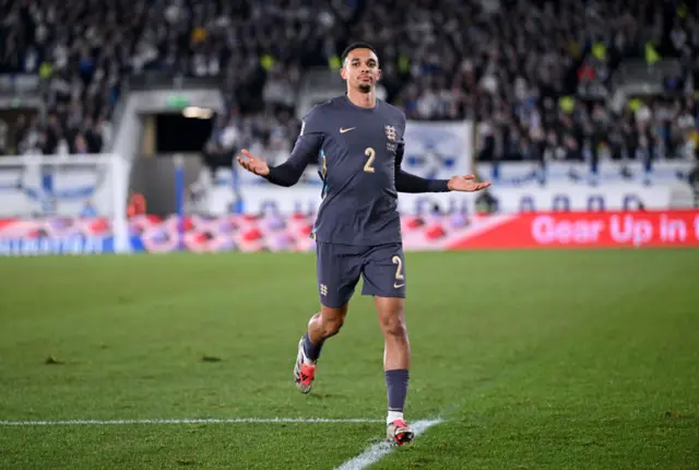 Trent Alexander-Arnold celebrates