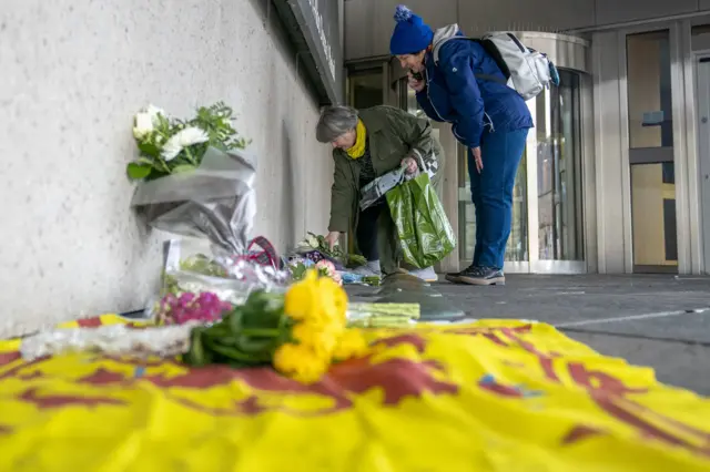 Floral tributes for Alex Salmond