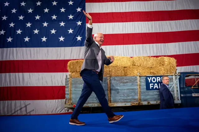 Tim Walz at a campaign event