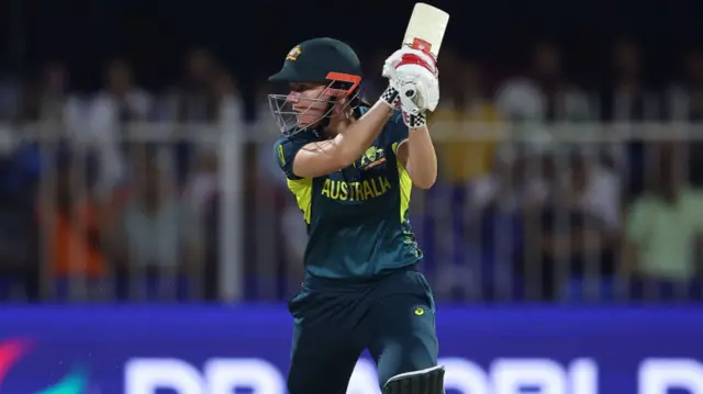 Tahlia McGrath of Australia bats during the Women's T20 World Cup match against India