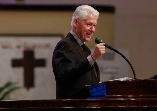 Bill Clinton speaks at a historically black church in Georgia