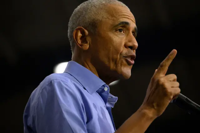 Barack Obama appears at campaign event