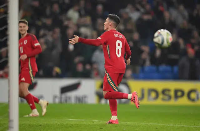 Harry Wilson celebrates