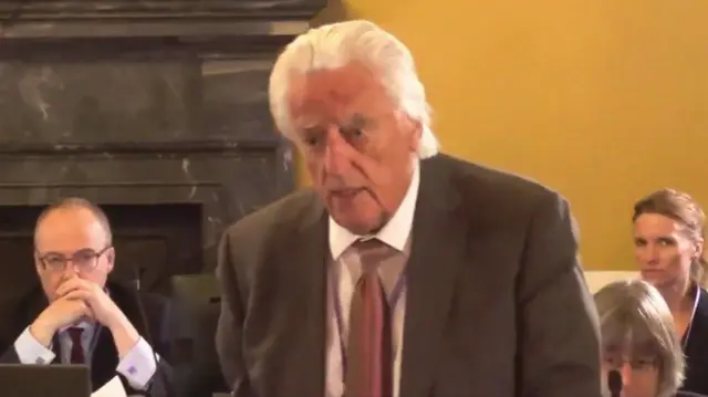 Michael Mansfield KC speaking in the inquiry